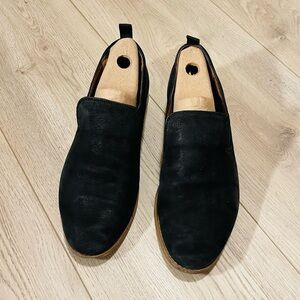 Franco Sarto Black Leather Loafers Size 8